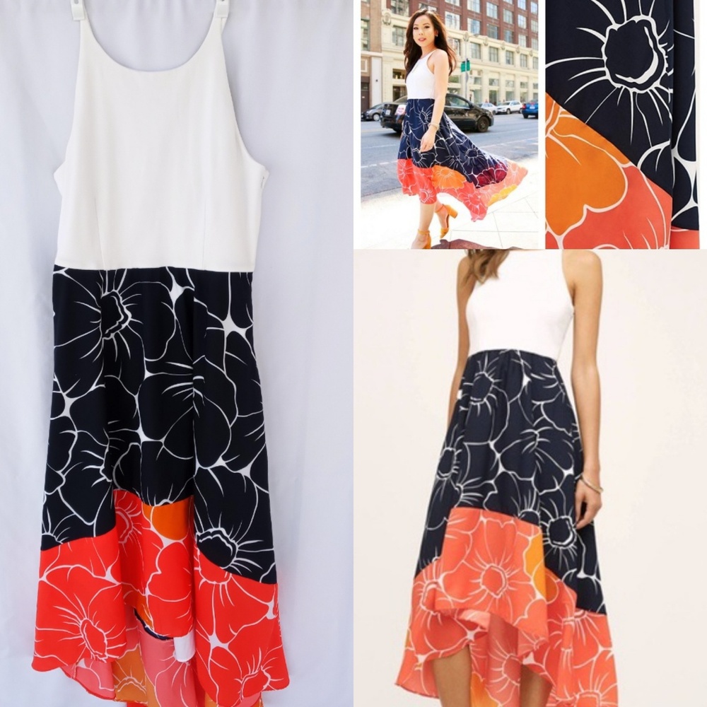 Anthropologie Hutch floral High-Low dress